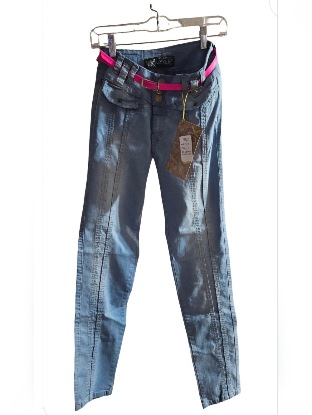 NWT VEROX COLUMBIAN MADE Women's Blue Slim Jeans with Built In Butt Lift Design